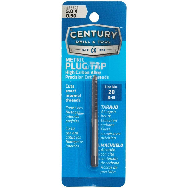 97309 Century Drill & Tool 5.0x0.90 Carbon Steel Metric Tap