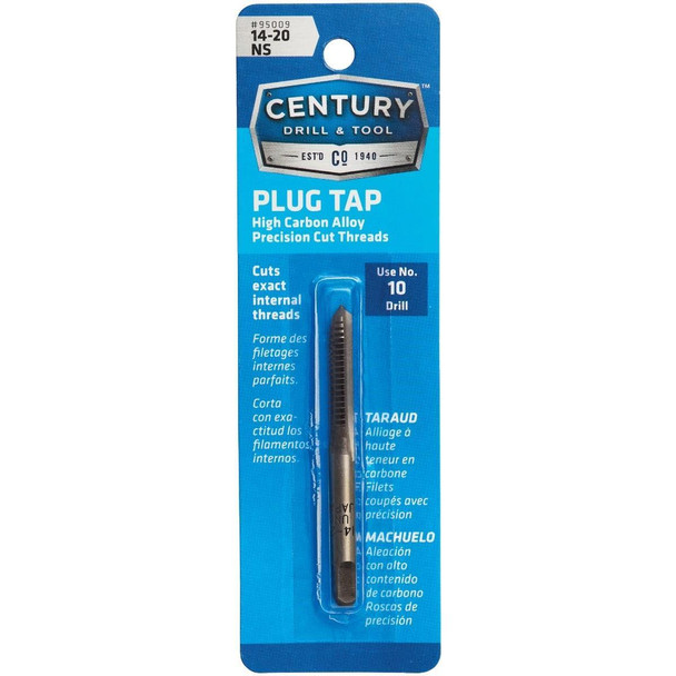 95009 Century Drill & Tool 14-20 Carbon Steel National Standard Tap-Plug
