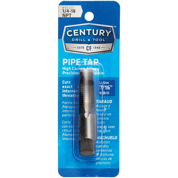 95202 Century Drill & Tool 1/4-18 NPT National Pipe Thread Tap