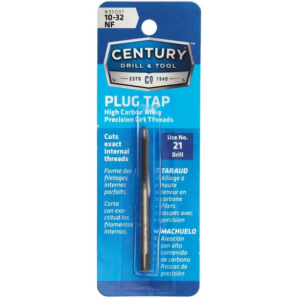 95007 Century Drill & Tool 10-32 Carbon Steel National Fine Tap-Plug