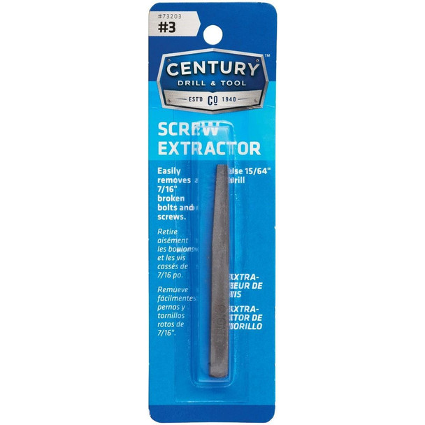 73203 Century Drill & Tool #3 Straight Flute Screw Extractor