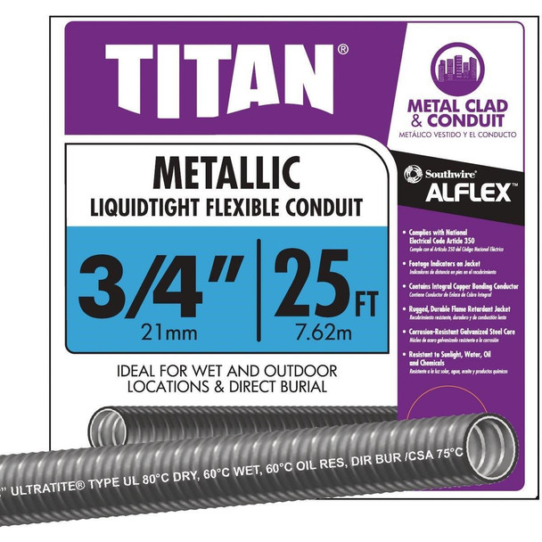 55082721 Southwire 3/4 In. x 25 Ft. Flexible Flexible Metal Conduit