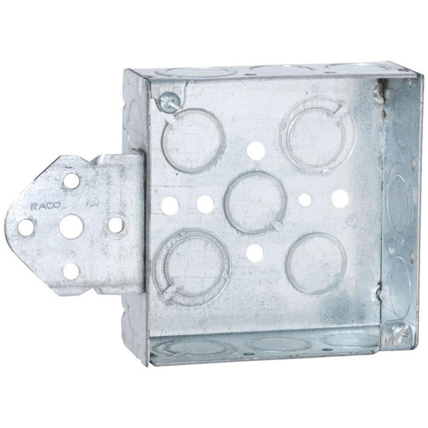 52151-B-UPC Southwire B Bracket Mount 4 In. x 4 In. Square Box with Off-Center Knockouts
