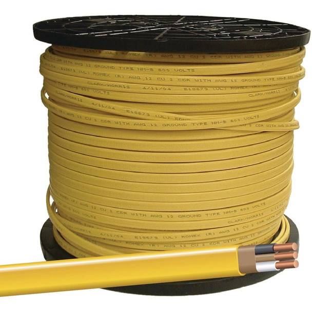 28828201 Romex 1000 Ft. 12/2 Solid Yellow NMW/G Electrical Wire