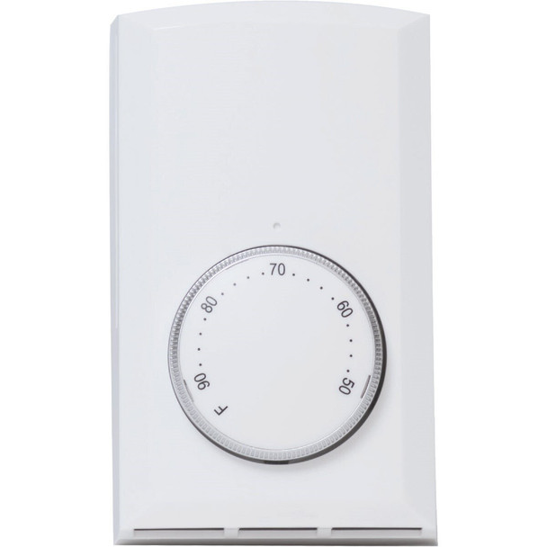 8300/ T521-W Cadet White Single 22A Electric Baseboard Heater Thermostat