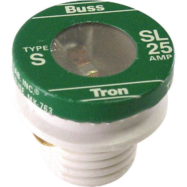 SL-25PK4 Bussmann 25A SL Time-Delay Plug Fuse (4-Pack)