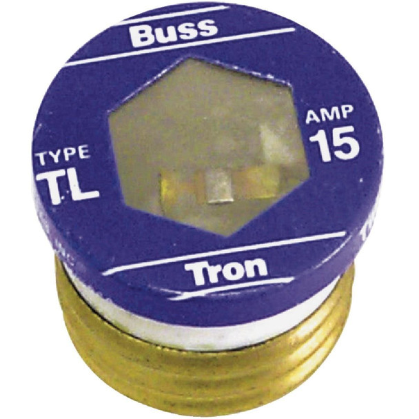 TL-15PK4 Bussmann 15A TL Time-Delay Plug Fuse (4-Pack)