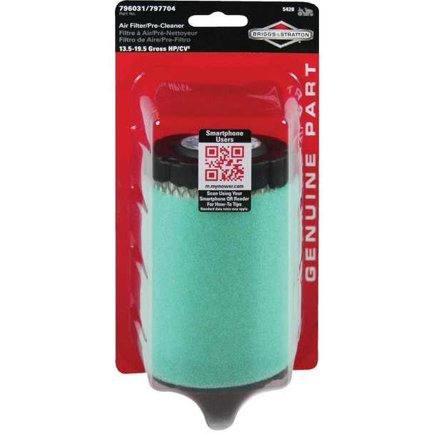 5428K Briggs & Stratton 13.5 To 27 HP Paper Engine Air Filter with Pre-Cleaner