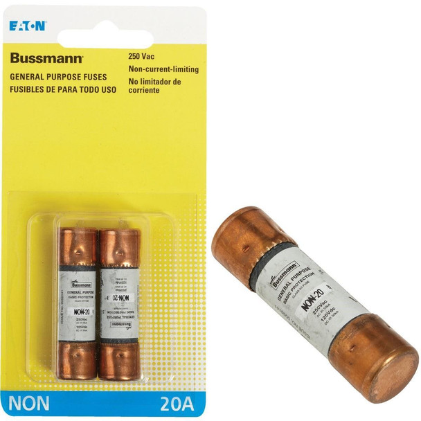 BP/NON-20 Bussmann 20A NON Cartridge General Purpose Cartridge Fuse (2-Pack)