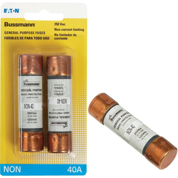 BP/NON-40 Bussmann 40A NON Cartridge General Purpose Cartridge Fuse (2-Pack)