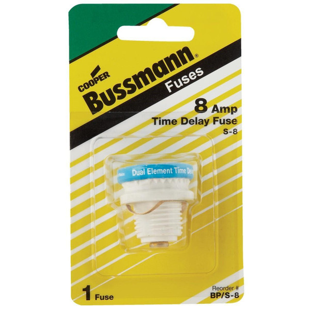 BP/S-8 Bussmann 8A BP/S Time-Delay Plug Fuse