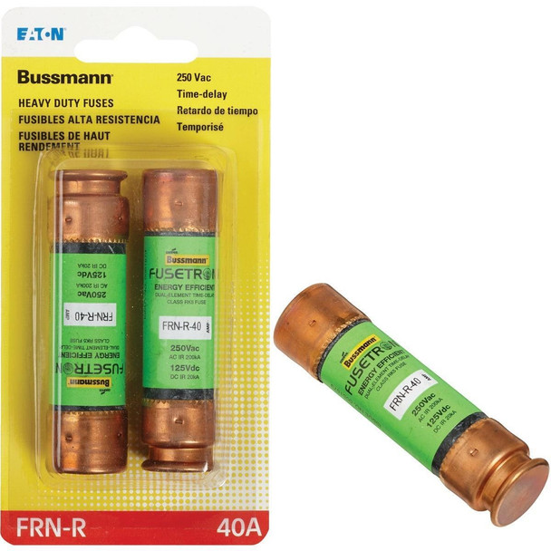 BP/FRN-R-40 Bussmann 40A FRN-R Cartridge Heavy-Duty Time Delay Cartridge Fuse (2-Pack)