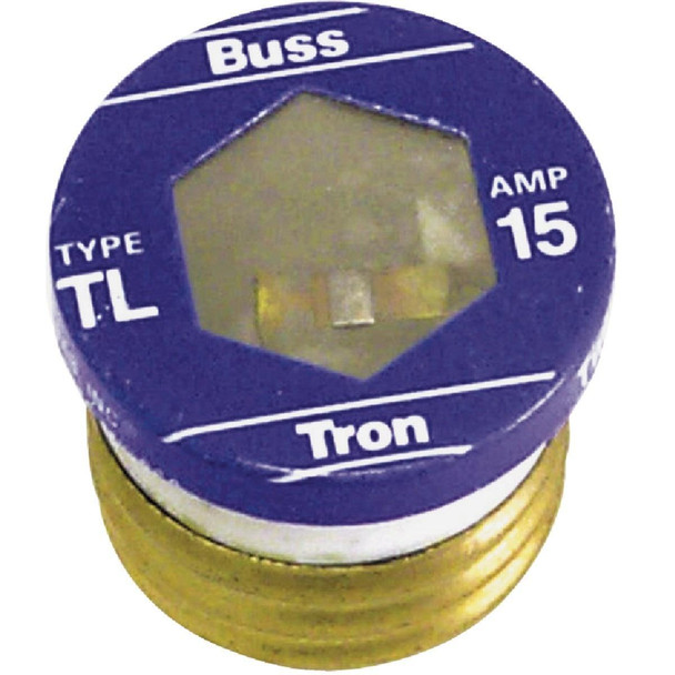 BP/TL-15 Bussmann 15A BP/TL Time-Delay Plug Fuse (3-Pack)