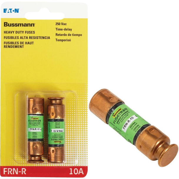BP/FRN-R-10 Bussmann 10A FRN-R Cartridge Heavy-Duty Time Delay Cartridge Fuse (2-Pack)