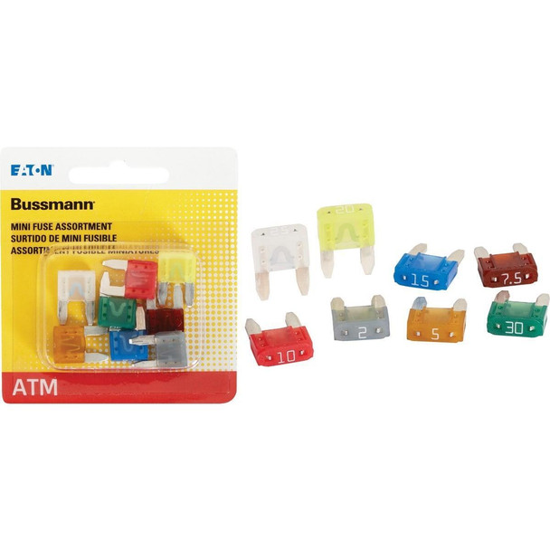 BP/ATM-A8-RP Bussmann ATM Mini Blade Fuse Assortment (8-Pack)