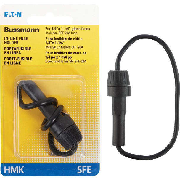 BP/HMK-RP Bussmann 30-Amp #12 Glass Tube AGC & SFE Inline Fuse Holder