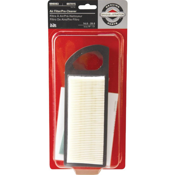 5077K Briggs & Stratton 14 To 18 HP Paper Engine Air Filter with Pre-Cleaner