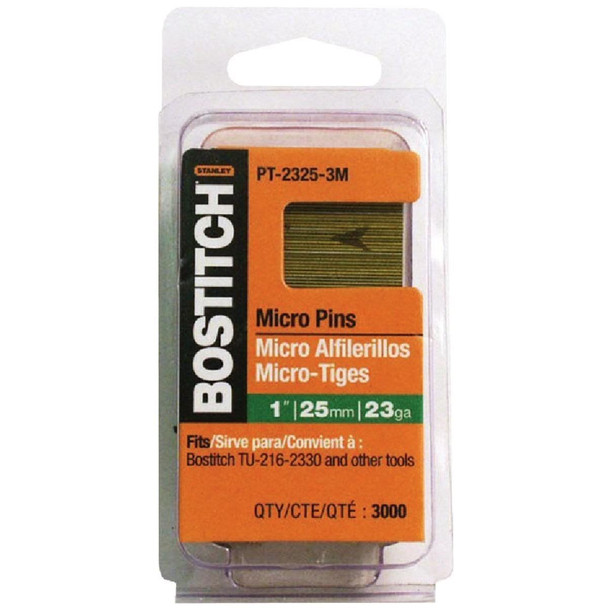 PT-2312-3M Bostitch 23-Gauge Coated Pin Nail, 1/2 In. (3000 Ct.)