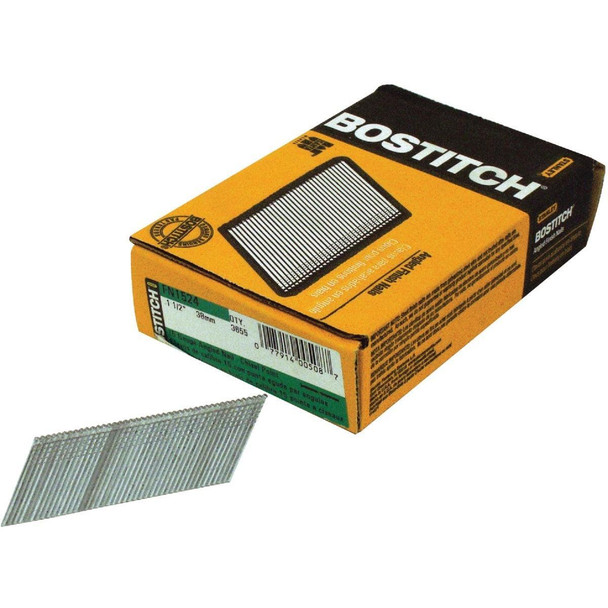 FN1528 Bostitch 15-Gauge Coated 25 Degree FN-Style Angled Finish Nail, 1-3/4 In. (3655 Ct.)
