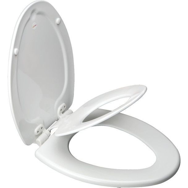 188SLOW 000 Mayfair NextStep2 Elongated Closed WhisperClose White Enameled Wood Toilet Seat