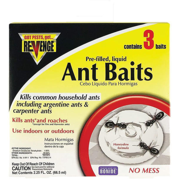 45100 Bonide Revenge 2.5 Oz. Liquid Ant Bait Station (3-Pack)