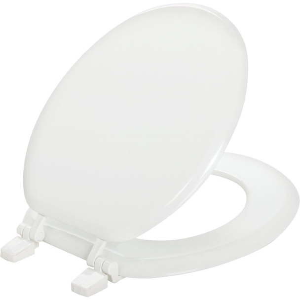 66TT-000 Mayfair Round Closed Front White Wood Toilet Seat