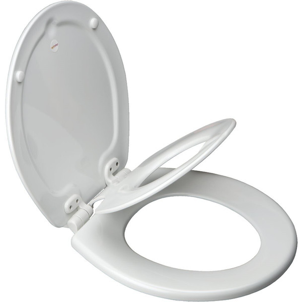88SLOW 000 Mayfair NextStep2 Round Closed WhisperClose White Enameled Wood Toilet Seat