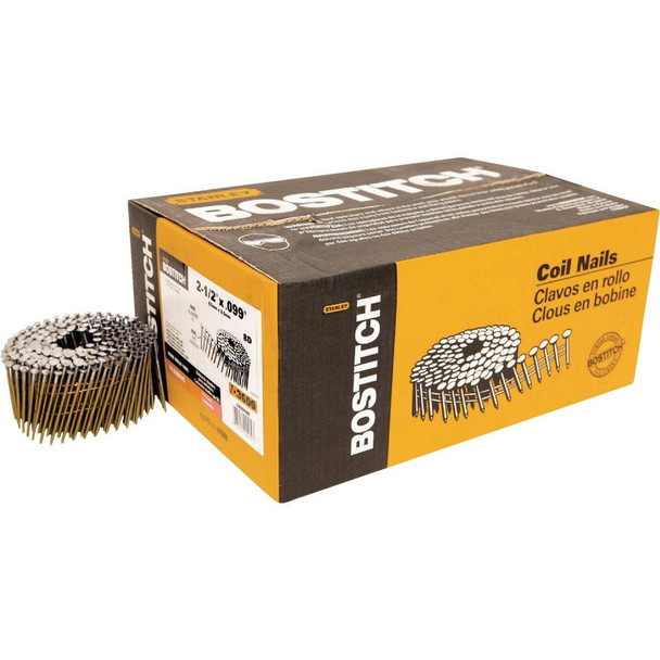 C8R99BD Bostitch 15 Degree Wire Weld Coated Coil Framing Nail, 2-1/2 In. x .099 In. (3600 Ct.)