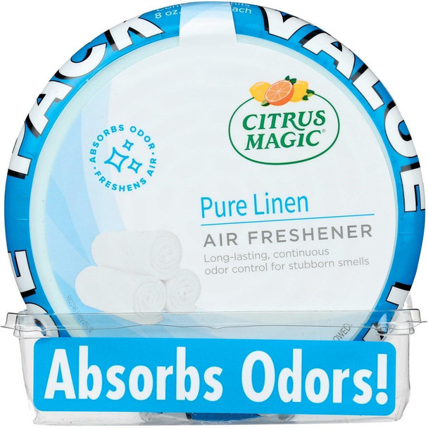 616472586 Citrus Magic 8 Oz. Linen Solid Air Freshener (2-Pak)