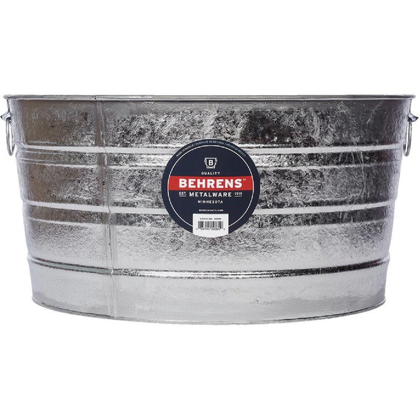 2 Behrens 15 Gal. Round Hot-Dipped Utility Tub