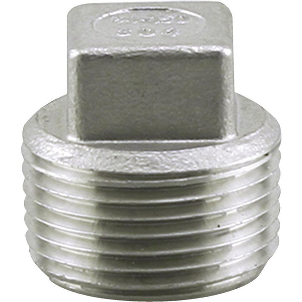 U2-SSP-07 PLUMB-EEZE 3/4 In. MIP Square Head Stainless Steel Plug