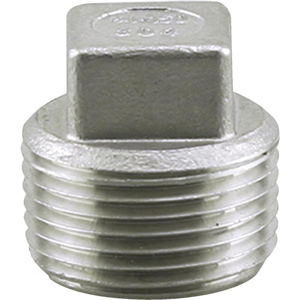 U2-SSP-10 PLUMB-EEZE 1 In. MIP Square Head Stainless Steel Plug