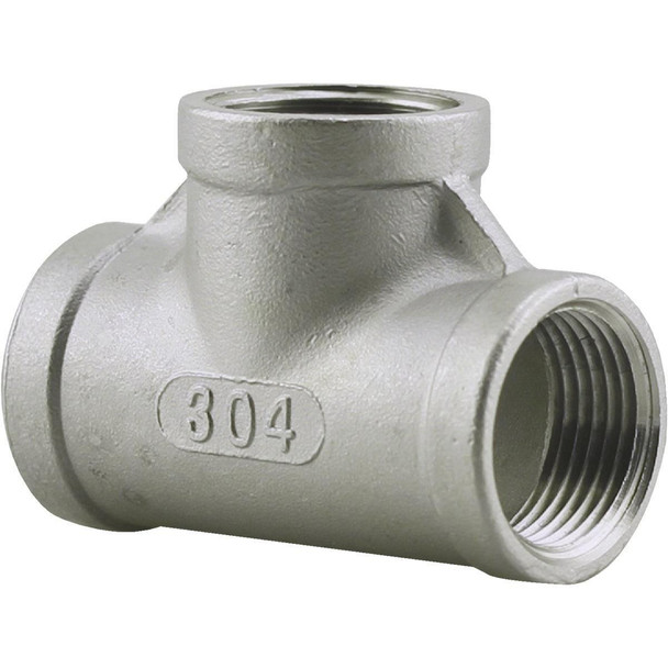U2-SST-10 PLUMB-EEZE 1 In. FIP Stainless Steel Tee