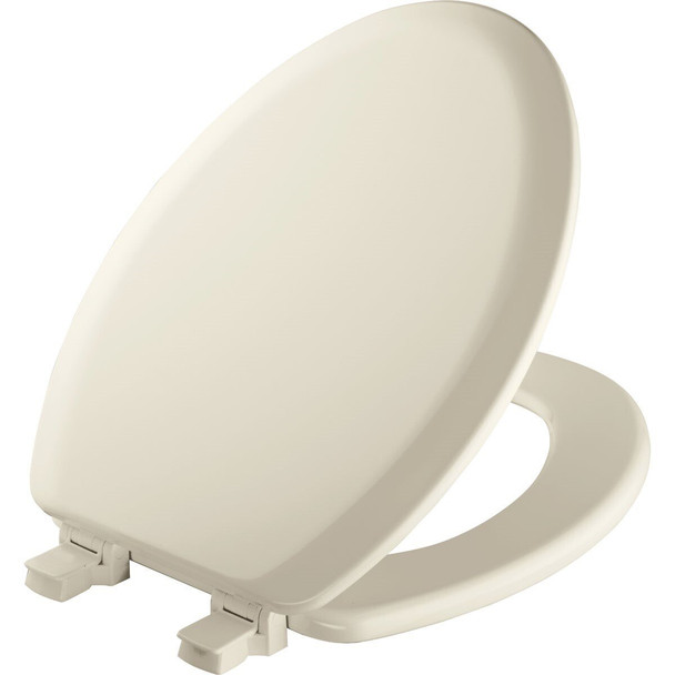141EC346 Mayfair Elongated Closed Front Biscuit Wood Toilet Seat