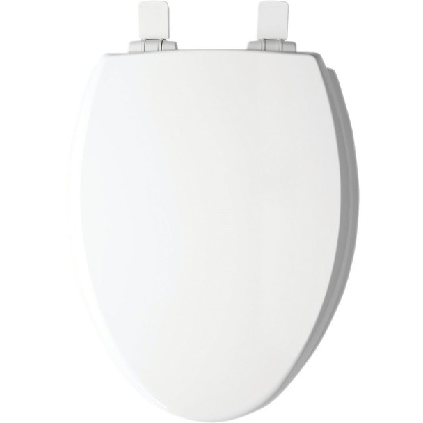 147SLOW 000 Mayfair Kendall Elongated Closed Front WhisperClose White Enameled Wood Toilet Seat