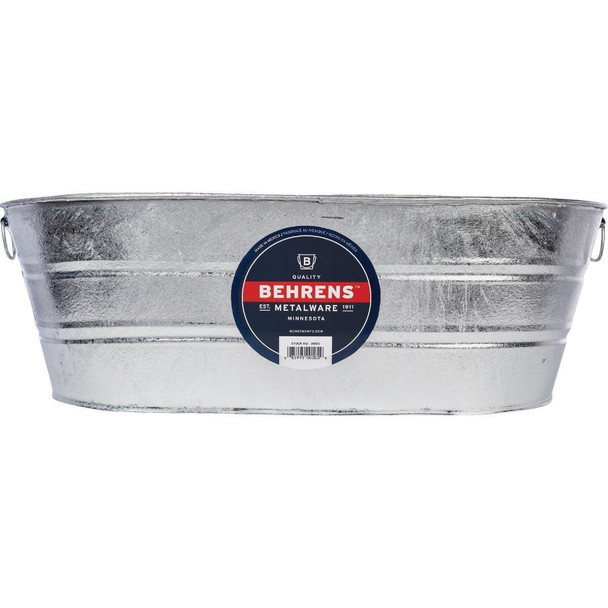 3-OV Behrens 16 Gal. Oval Round Hot-Dipped Utility Tub