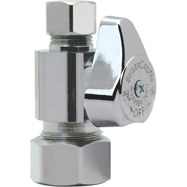 G2CR14X CD BrassCraft 5/8 In. OD CMP x 3/8 In. OD CMP Quarter Turn Off Straight Valve