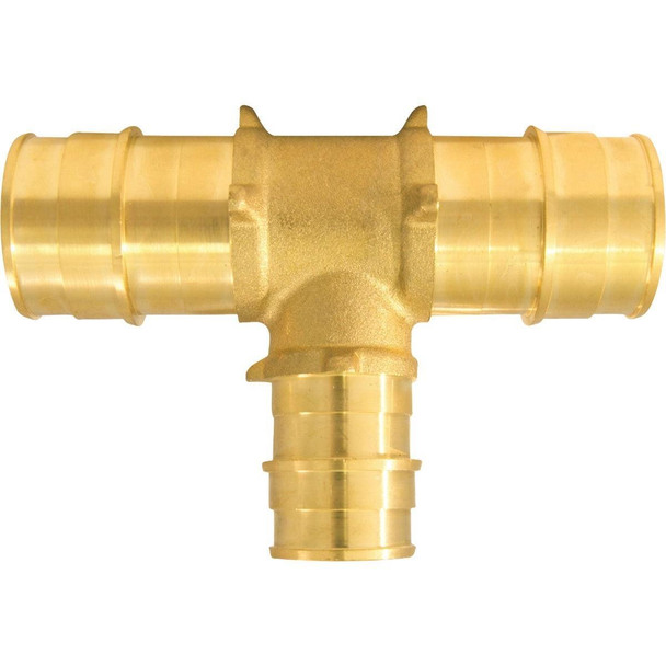 EPXT1134 Apollo Retail 1 In. x 1 In. x 3/4 In. Barb Brass Reducing PEX Tee, Type A