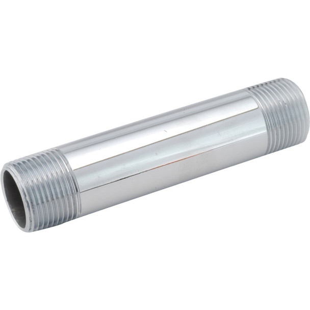38310-0640 Anderson Metals 3/8 In. MIP x 4 In. Brass Chrome Nipple