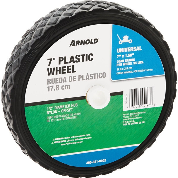 490-321-0002 Arnold 7 In. Diamond Tread Offset Hub Wheel