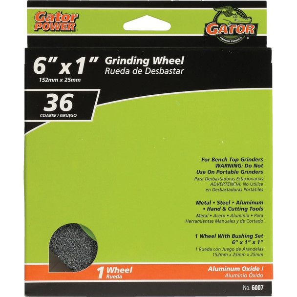 6007GA Gator Blade 6 In. 1 In. Adjustable - 1", 3/4", 5/8", 1/2" Bench Grinding Wheel