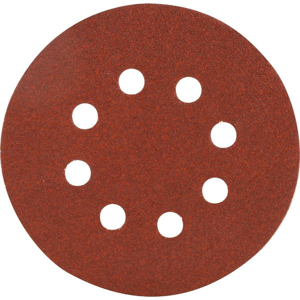 4344004 5 In. 80-Grit 8-Hole Pattern Vented Sanding Disc with Hook & Loop Backing (50-Pack)