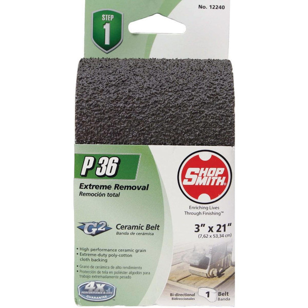 7091 Gator Platinum 3 In. x 21 In. 36 Grit Coarse Heavy Duty Sanding Belt