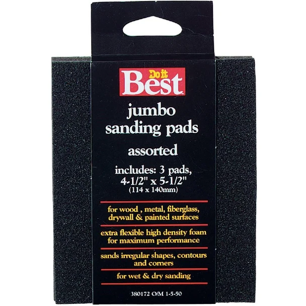 380172 Flex 4-1/2 In. x 5-1/2 In. x 1 In. Assorted Sanding Sponge (3-Pack)