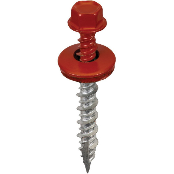 SW-MW15BR250 Acorn International 1-1/2 In. Washered Red Metal To Wood Screw (250 Ct.)