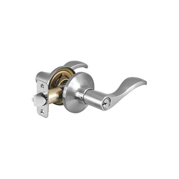 Master Lock Lever Lockset,Satin Nickel,Wave Style WL0115KA