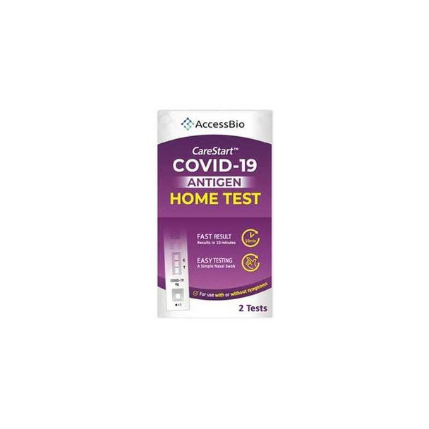 AccessBio CareStart OTC Covid-19 Antigen Test Kits,2/pk