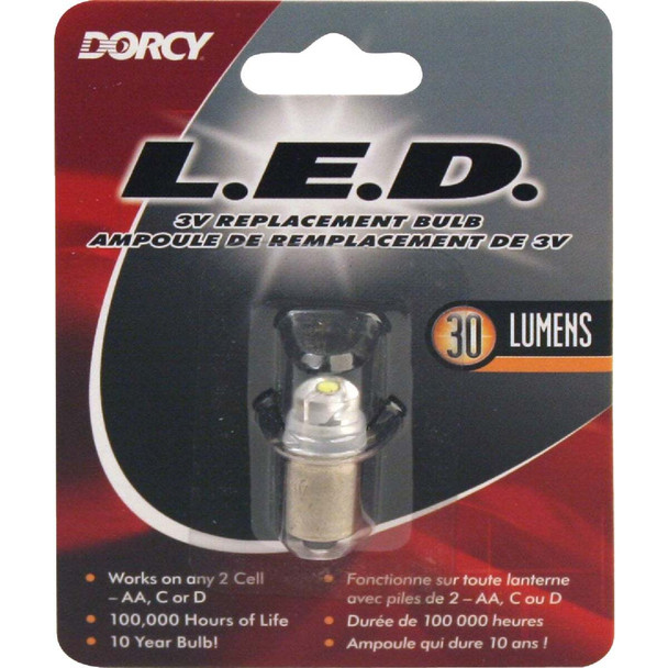 Dorcy LED 3V Replacement Flashlight Bulb 41-1643 Pack of 6