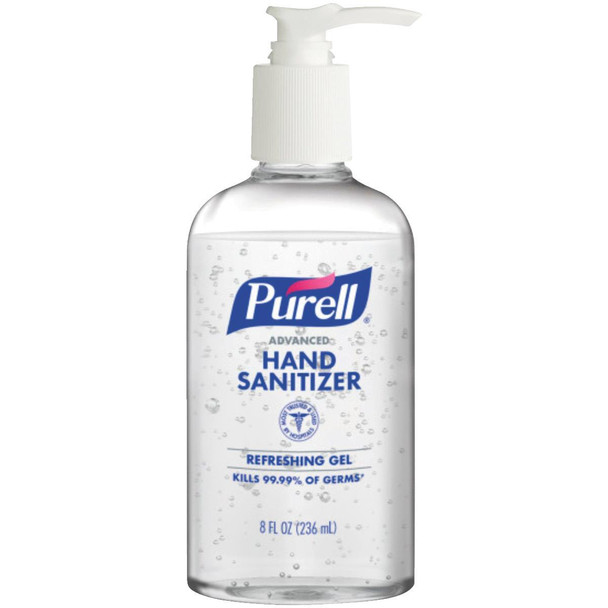 Purell 8 Oz. Advanced Hand Sanitizer Refreshing Gel Pump Bottle 1 Each Pack of 12