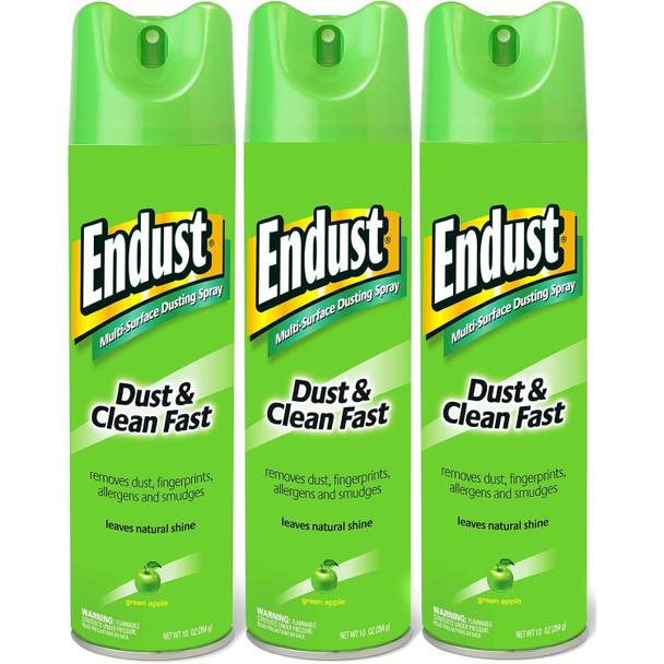 Endust Green Apple Scent Furniture Polish 10 oz. Spray Pack of 3